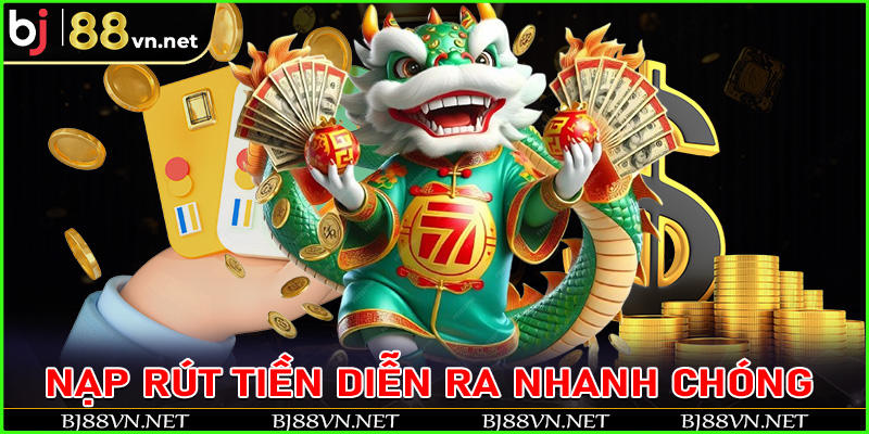 Thời gian thực hiện nạp rút tiền tại hệ thống diễn ra nhanh chóng